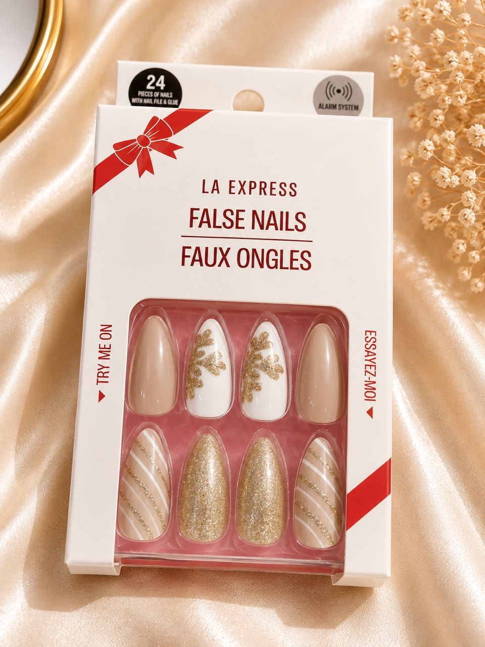 FAUX ONGLE BLANC DORE