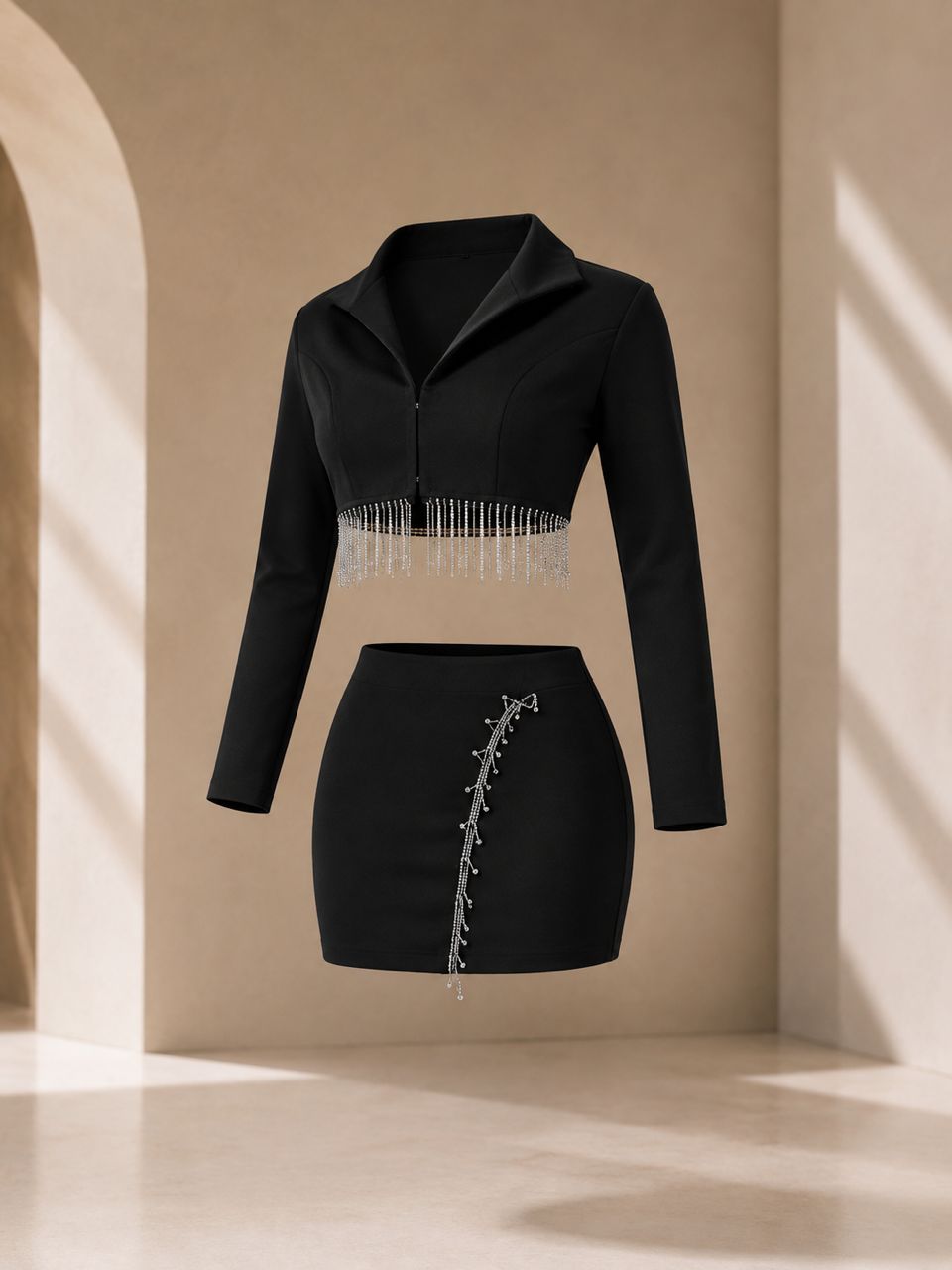 ENSEMBLE VESTE FOREVER 21 JUPE ET HAUT
